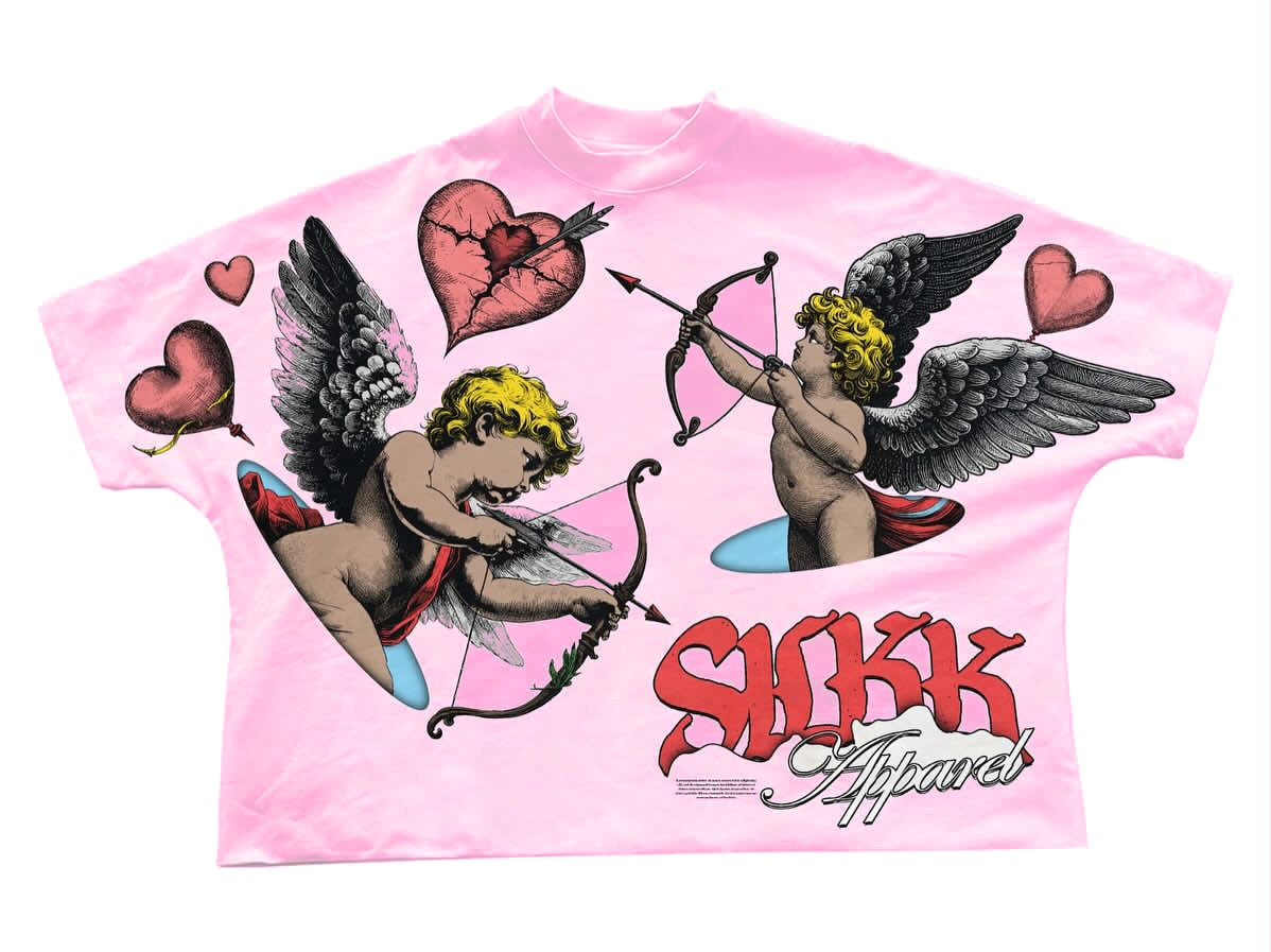 Pink CUPID LOVES SILKK T-SHIRT