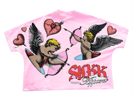 Pink CUPID LOVES SILKK T-SHIRT